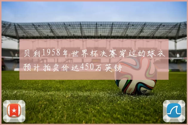 贝利1958年世界杯决赛穿过的球衣预计拍卖价达450万英镑